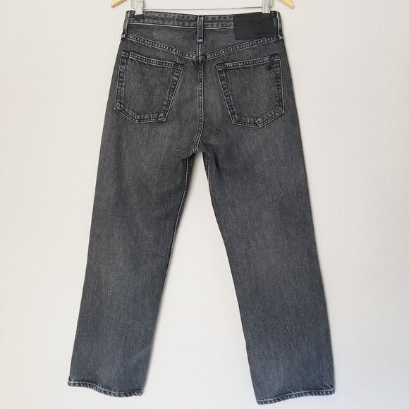 RAG & BONE Maya High Rise Ankle Straight Jeans 27 in Magic Faded Black Gray $325 - Picture 5 of 16